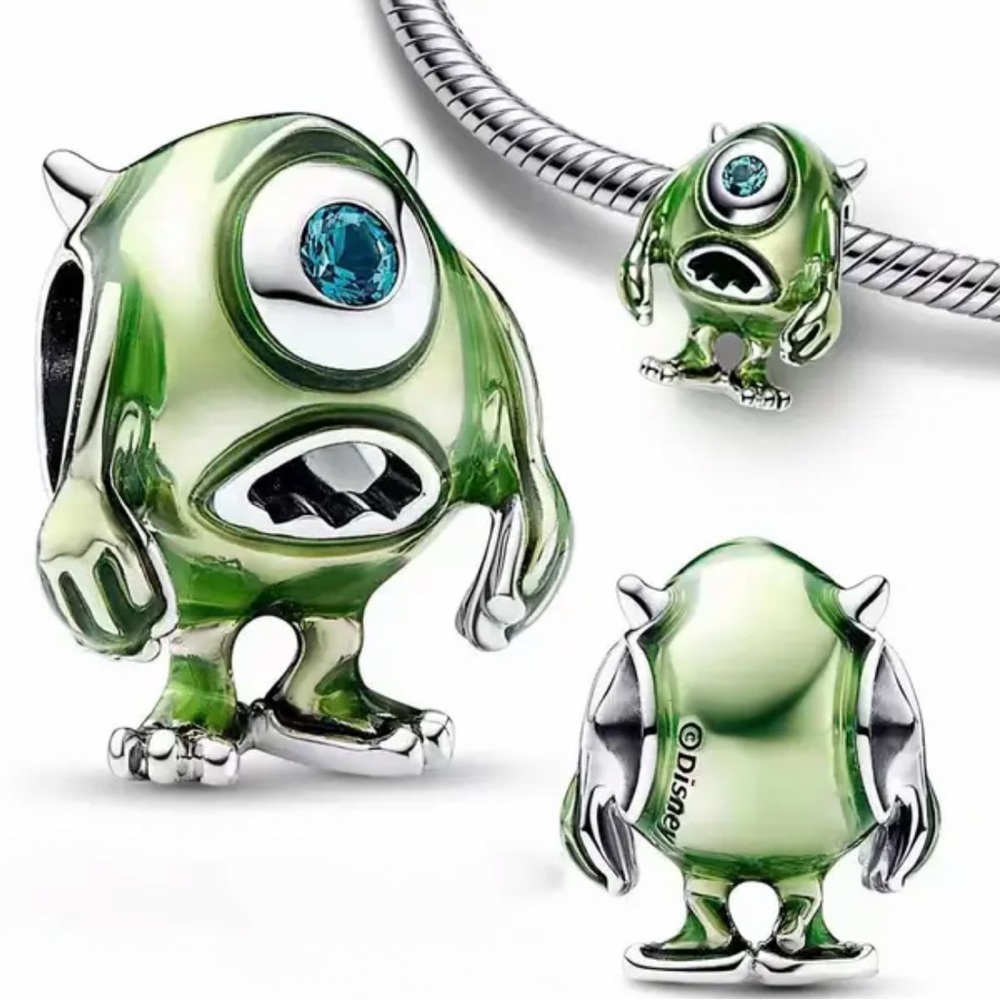 NWOT Disney, Pixar Mike Wazowski Charm Sterling Silver 925